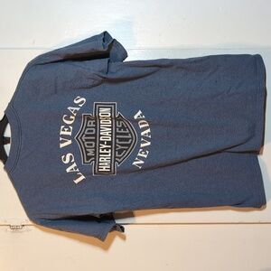 Vint. 90s Las Vegas Harley Davidson pocket tee mens large